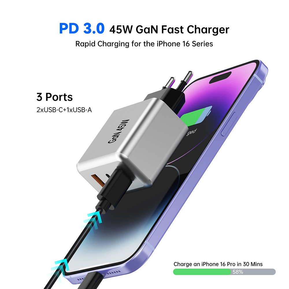 pd pps charger PD PPS USB C USB A Wall Phone Charger Manufacturer