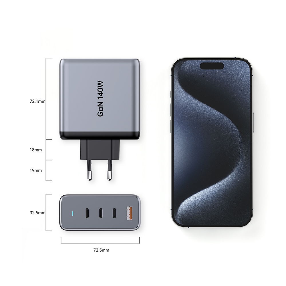 140W 3C1A Multi Port 4 USB A Wall Charger Supplier