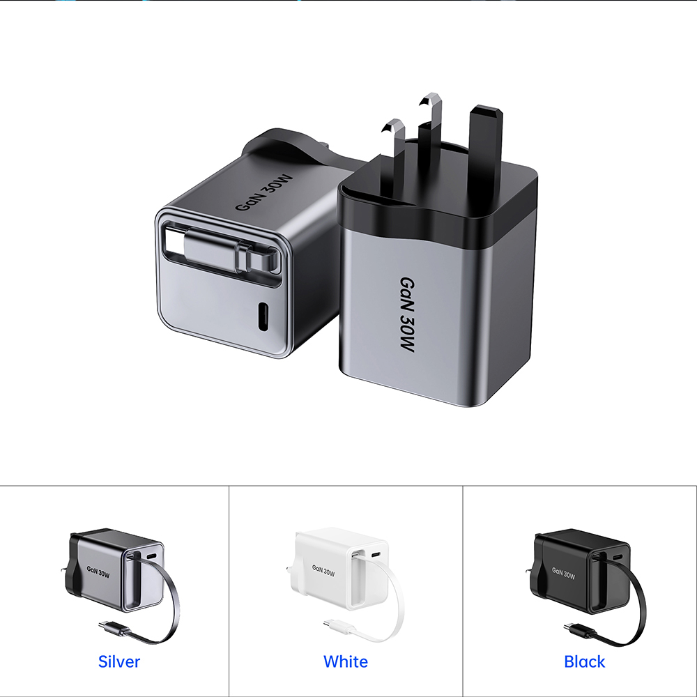 30W Retractable Cable Type C Charger Manufacturer