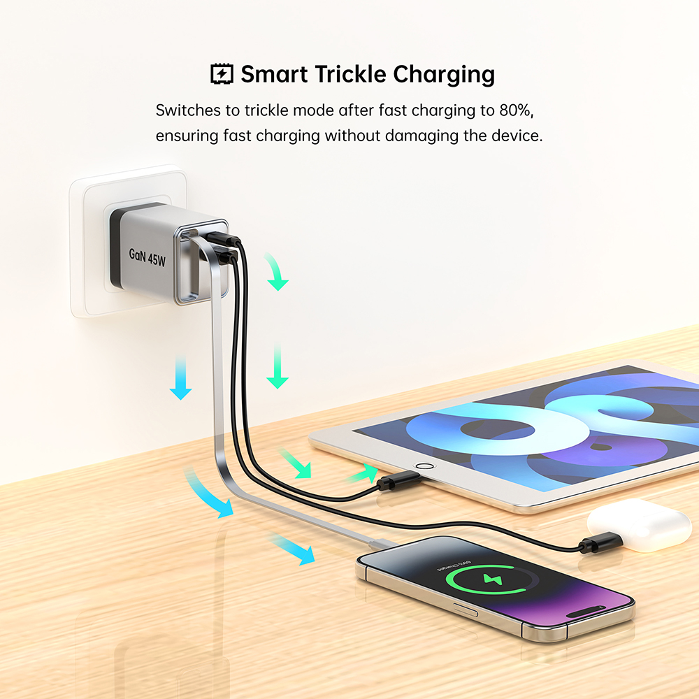 45W 1C1A Retractable Mobile Phone USB C Fast Charger Supplier