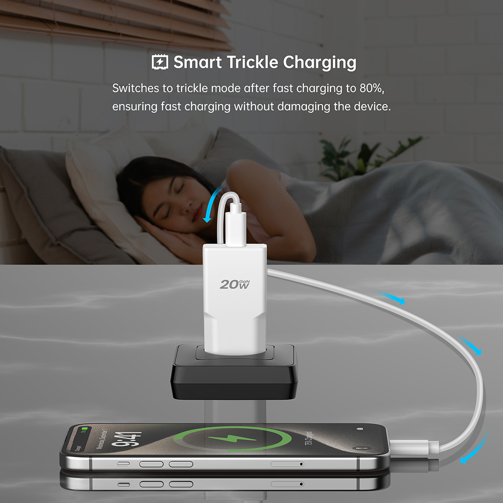 20W 1C EU KR Plug Micro Slim Phone USB C GaN Charger for Iphone Samsung Xiaomi