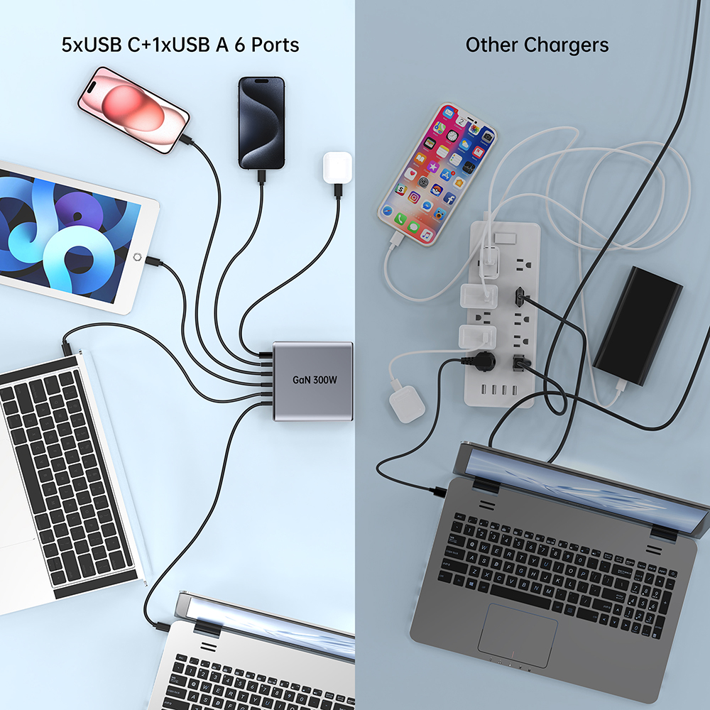 5C1A Two PD 3.1 Desktop Fast Charger Phone Charging Station