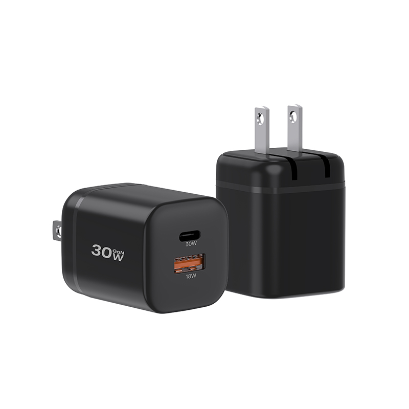 30w usb Type c GaN small travel Wall charger for Iphone Samsung Xiaomi