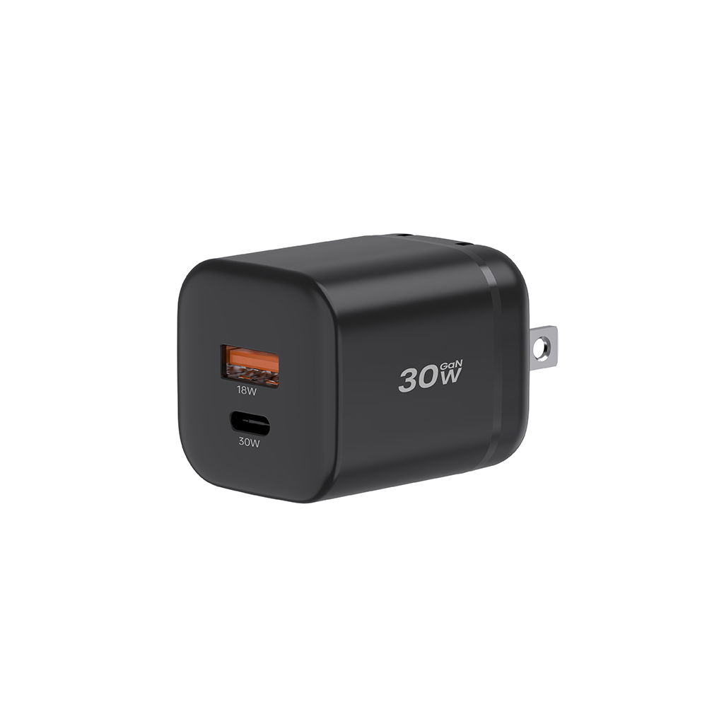 30w usb Type c GaN small travel Wall charger for Iphone Samsung Xiaomi