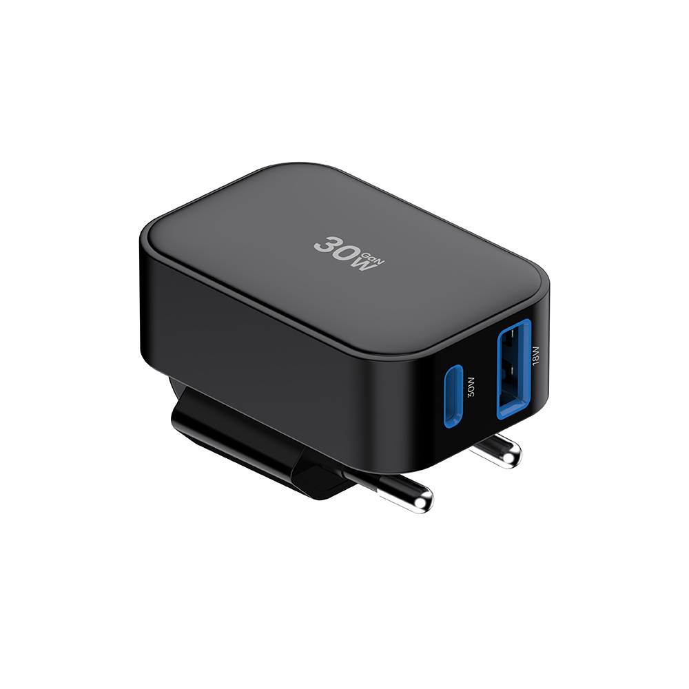 30W 1C1A Watt Foldable EU UK Slim USB C Cell Phone Wall Charger 