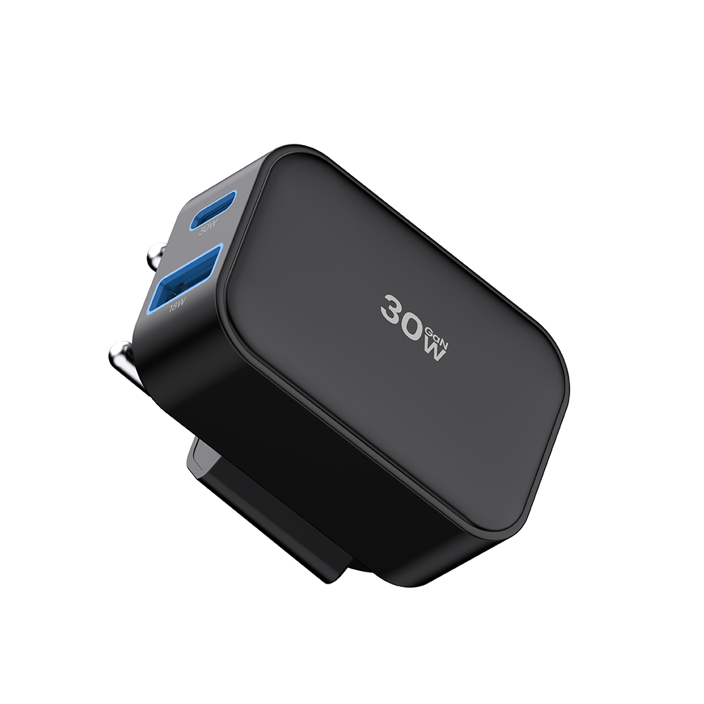 30 1C1A Watt Foldable EU UK Slim USB C Cell Phone Wall Charger 