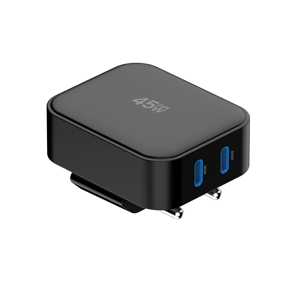 45 Watt 2C Wall Foldable Charger USB C Ultra Slim Charger