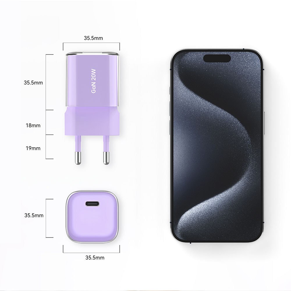 20W 1C Crystal Small Mobile Phone USB C Portable Wall Charger 20W 1C Crystal Small Mobile Phone USB C Portable Wall Charger