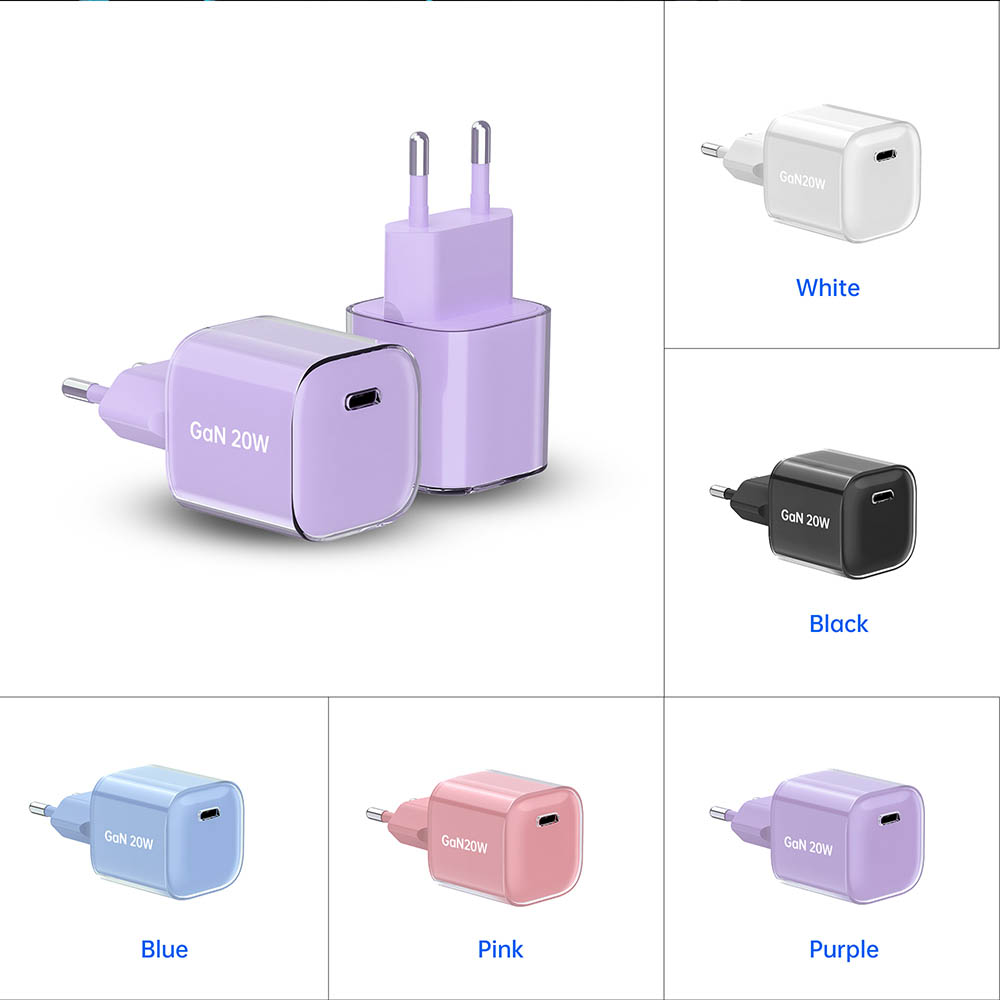 20W 1C Crystal Small Mobile Phone USB C Portable Wall Charger 20W 1C Crystal Small Mobile Phone USB C Portable Wall Charger