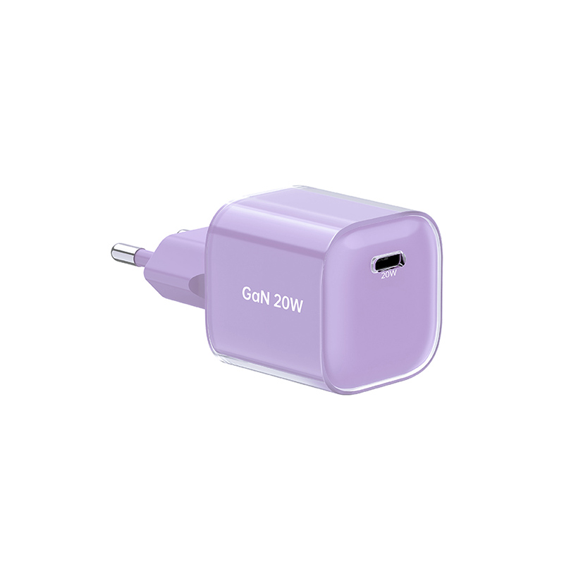 20W 1C Crystal Small Mobile Phone USB C Portable Wall Charger Manufacturer