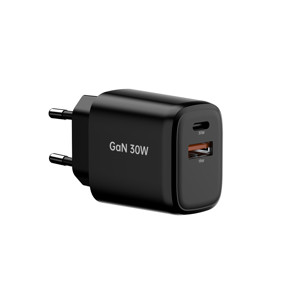 30W 1C1A Dual Port PD GaN PPS Cell Phone Cport Charger for iPhone Samsung
