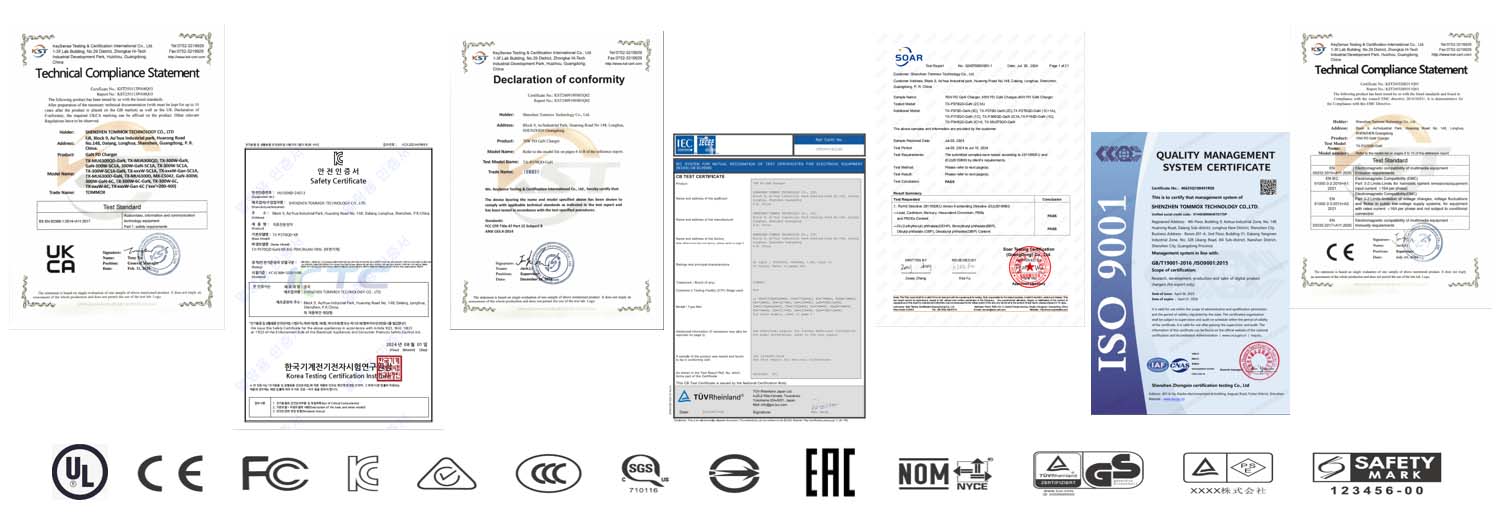 140W GaN LED Display Replaceable US UK EU KR Plug GaN USB Fast Charger Factory