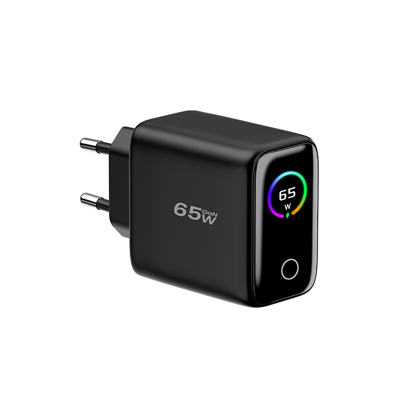 65 Watt Gallium Nitride LED LCD Display Mobile Phone Charger Factory for Apple Huawei Samsung