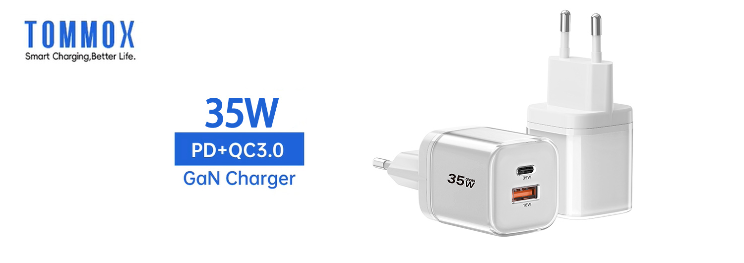 35W 1C1A Crystal USB C Portable Fast Wall GaN Charger Manufacturer