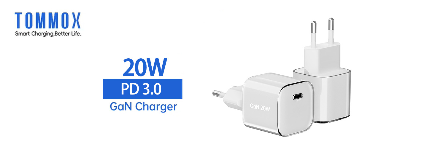 20W 1C Crystal Small Mobile Phone USB C Portable Wall Charger Manufacturer