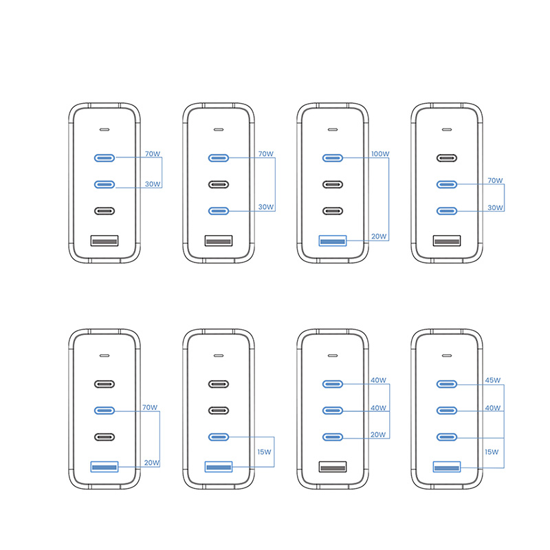 Custom 100 Watt Mobile Phone Typr-C Charger Quick Charging Factory For IPad Pro Air Samsung