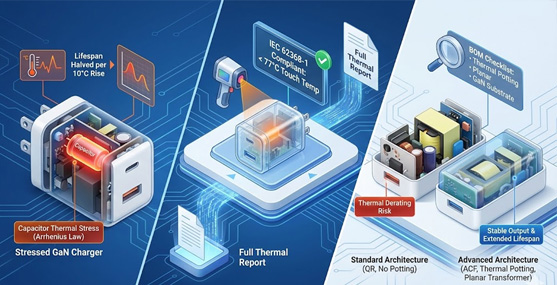 Why Many 65W GaN Chargers Cannot Sustain Full Power Output