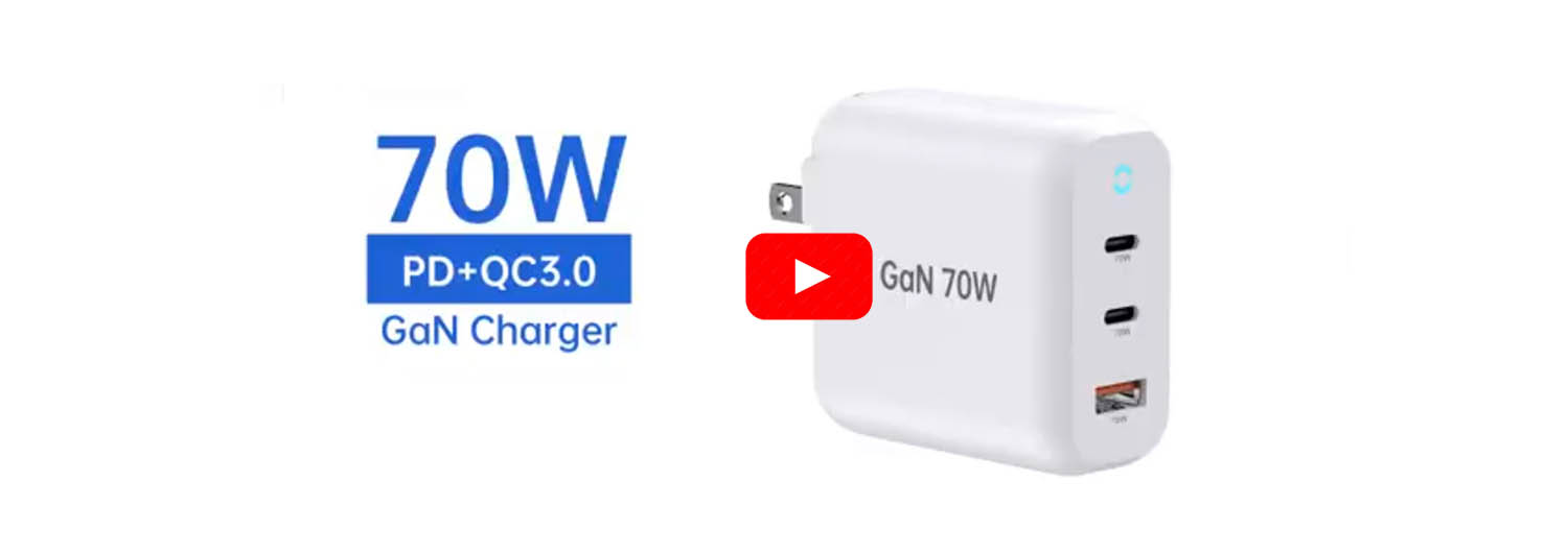 70W 2C1A USB A Dual USB C Wall Fast Charger Factory