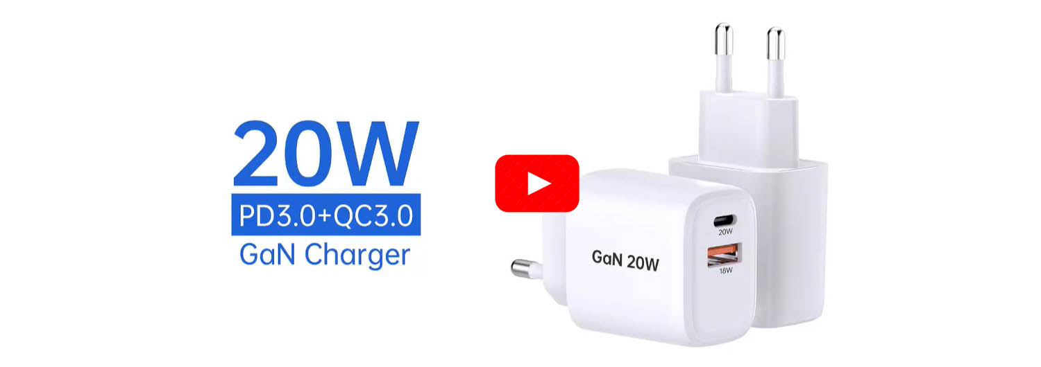 20W 1C CE Certificate OTP Protection USB PD 3.0 Fast Charge Wall Charger for Cell Phone